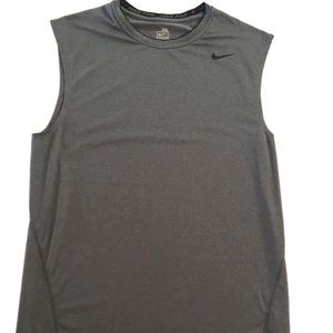Men’s Nikefit Grey Compression Muscle Shirt